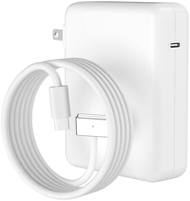70 W Magnetic T-Tip Charger for Mac Book Pro & Air – Enhanced Compatibility with 14″ (2021-2023) and 13/15″ (2022-2024) Models – Includes 6.6 FT Braided USB-C Cable for Fast, Reliable Charging – Safe, Compact Design with Built-in IC Chip Protection – Perfect for Travel & Everyday Use – 30-Day Satisfaction Guarantee