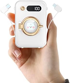 Ultra-Compact 10000 m Ah Fast Charging Power Bank with Built-in Cables and LED Display – Cute, Lightweight Design for i Phone, Samsung, and Tablets – Perfect Travel Companion for Effortless Power On-the-Go