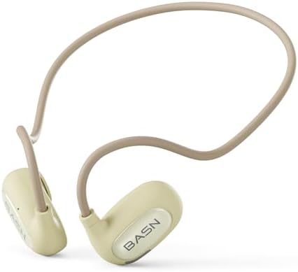 BASN Air S1 Wireless Open Ear Headphones – Advanced Bluetooth 5.3 Technology for Seamless Audio Connectivity – Dynamic 16.2 mm Speakers Delivering Premium Sound Quality – IPX5 Sweat and Water Resistant for Ultimate Durability – Lightweight Ergonomic Design with Enhanced ENC Technology for Crystal Clear Communication – Ideal for Fitness, Running, Cycling, and Outdoor Activities