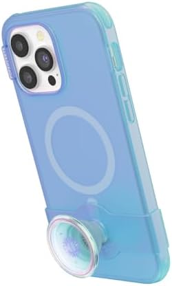 Pop Sockets i Phone 14 Pro Case with Integrated Slidable Grip & Kickstand – Pink Opalescent – Ultimate Wireless Charging Compatibility, 10 ft Drop Protection, and Easy Mag Safe Integration for Enhanced Mobile Experience