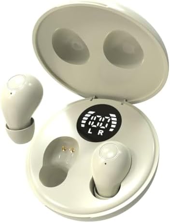 Invisible Mini Bluetooth Earbuds for Small Ear Canals – Ultimate Comfort with Noise Isolation for Work and Sleep – Lightweight Design, Fast Pairing & Superior Audio Quality for Discreet Listening Anywhere