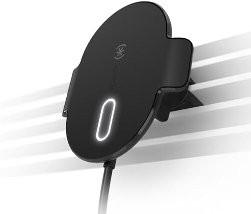 Premium Speck Click Lock Mag Safe Car Mount Charger – Adjustable Magnetic Phone Holder for i Phone – Fast Wireless Charging & Secure Vent Attachment – Elevate Your Driving Experience with Sleek Design and Enhanced Stability