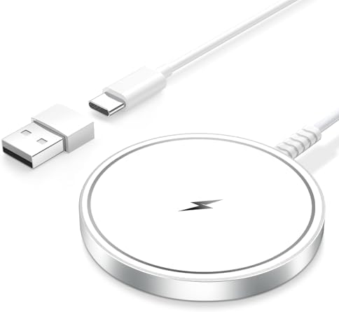 Bohuma Magnetic Wireless i Phone Charger – Fast Mag-Safe Charging Pad for i Phone 16, 15 Pro Max, 14 Pro Max, 13, 12 Pro Max & Air Pods Pro – Sleek Design for Home and Office – Effortless Alignment & Enhanced Power Efficiency