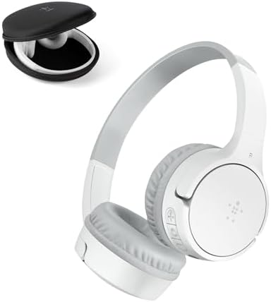Belkin Sound Form Mini Kids Wireless Bluetooth Headphones – Safe 85 d B Volume Control, 30-Hour Playtime, Built-In Microphone – Lightweight On-Ear Style for i Phone, i Pad, Fire Tablet & More – Ideal for Learning, Entertainment & Safe Listening