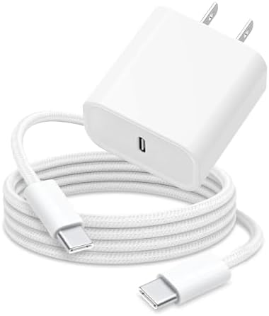 30 W USB Type C Fast Wall Charger with 6 FT Cable – Perfect for i Phone 16, Air Pods 4, and i Pad Pro – Efficient Travel Cable for Rapid Charging and Safety Assurance