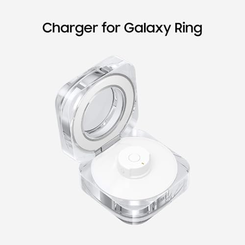Samsung Galaxy Ring Portable Charging Cradle – Crystal-Clear Protective Case with 3 A Rapid Charging Cable, Ideal for Fitness Ring Users, Size 5 – Optimal Compatibility & On-the-Go Power Solution