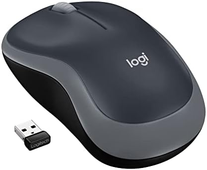 Logitech M185 Wireless Mouse – 2.4 GHz Ambidextrous Design with USB Mini Receiver, 12-Month Battery Life, 1000 DPI Precision Tracking, Ideal for PC, Mac, and Laptop Users – Effortless Navigation & Ultimate Comfort