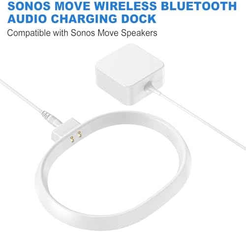 Efficient Charging Dock for Sonos Move Gen 1 & 2 – 45 W Power Adapter Included – Modern Design for Optimal Audio Experience and Quick Power Access