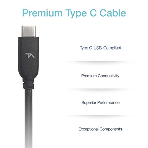 Premium Tech Armor 6 ft USB C to USB C Fast Charging Cable – 60 W Power Delivery for Apple i Phone 16 Series, i Pad Pro, Mac Book Pro, Samsung S25+ & S25 Ultra – Durable, High-Speed Data Transfer for Ultimate Compatibility and Convenience