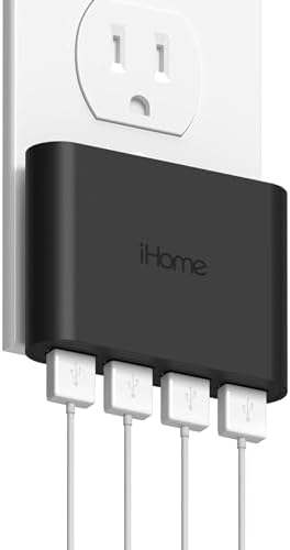 i Home 2-Port USB Wall Charger – Compact Dual Port AC Adapter for Rapid Device Charging – Flat Design for Travel & Home Use – Enhanced Compatibility with Smartphones & Tablets – Safe, High-Speed Charging Solution