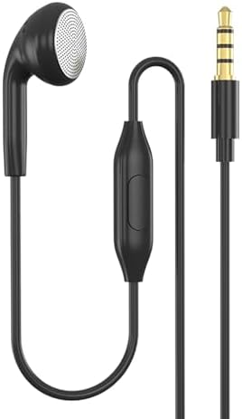 Ultra-Lightweight Single-Side Earphone with Built-In Mic and Inline Control – 3.5 mm Earbud for Exceptional Sound Clarity and Multi-Device Compatibility (Sleek White) – Perfect for Hands-Free Calls and On-the-Go Audio Enjoyment