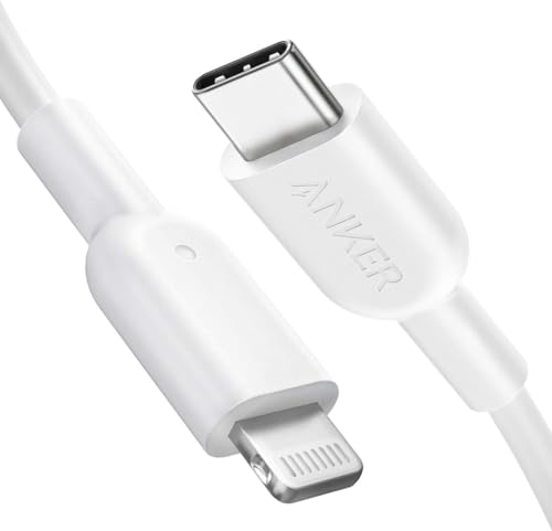 Anker 6 ft USB C to Lightning Cable – MFi Certified Fast Charging Cable for i Phone 13 Pro, 12 Pro Max & Air Pods Pro – Durable Design with Power Delivery Support – Tangle-Free Connectivity for Effortless Use