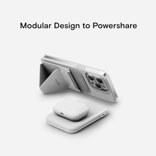 MOFT Magnetic Power Bank – Ultra-Lightweight Wireless Charger with Magnetic USB-C Cable for i Phone 14/13/12 Series, Deep Blue – Effortless Charging, Stackable Design for On-the-Go Power Solutions