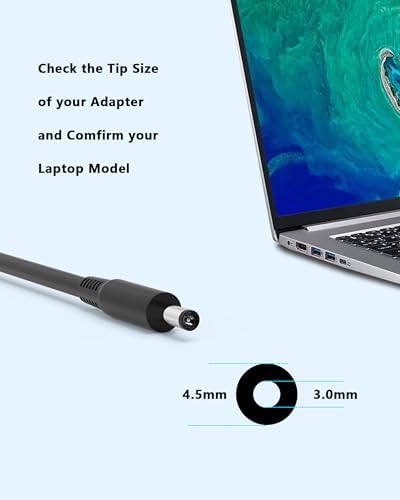 Premium 65 W Dell Laptop Charger with 4.5 mm Tip – Fast and Safe Power Supply for Inspiron 15 Series 3000, 5000, and 7000 Models – Intelligent Protection Features for Overcharge, Overvoltage, and Short-Circuit Safety – Universal Compatibility for Models 3501, 3511, 5510, 5555, and More – Reliable AC Adapter for Your Everyday Needs – Lightweight and Durable Design for Portable Use – Enhance Your Laptop Experience with Efficient Charging – Includes Power Cord and User Manual for Easy Setup – 100% Manufacturer Guaranteed Quality with 24/7 Customer Support