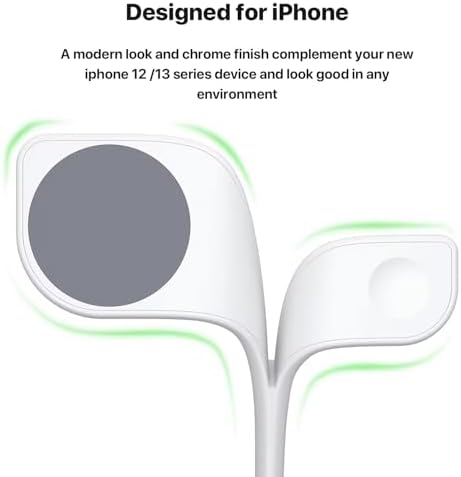 Revolutionize Your Charging Experience with the 5-in-1 Magnetic Wireless Charging Stand – 15 W Fast Charger for i Phone 15/14/13/12, Apple Watch 9/8/7/SE, and Air Pods – Sleek Multi-Device Charging Dock with LED Status Indicator for Enhanced Compatibility and Speed