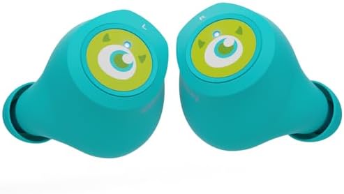Monsters Inc Bluetooth Wireless Earbuds – Ultimate 30-Hour Playtime & Lightweight Comfort for All Ages – Seamless Connectivity & Built-In Mic for Effortless Calls – Perfect Disney Gift for Kids and Pixar Fans – Enjoy Iconic Sound Quality with Durable Design