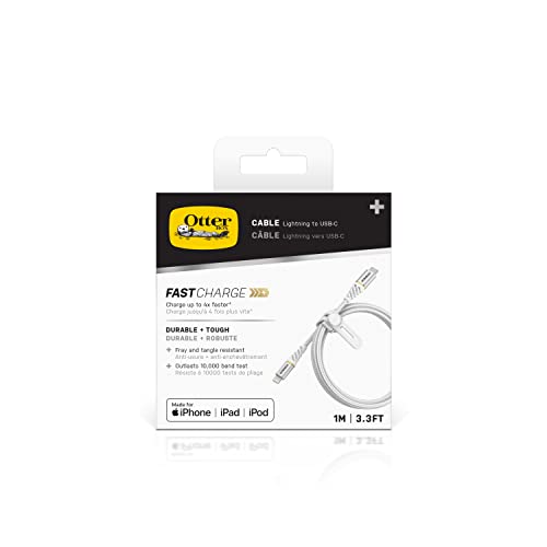 Elevate Your Charging Game with Otter Box Cloud Sky 2 M Fast Charge Lightning to USB-C Cable – Superior Durability & Compatibility for Apple Devices – Braided Nylon Design for Maximum Performance & Style