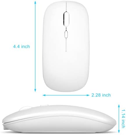 Ergonomic Rechargeable Wireless Mouse for Samsung Galaxy Tab and More – Dual 2.4 GHz & Bluetooth Connectivity, Sleek Onyx Black Design for Laptops, PCs, i Pads, and Android Tablets – Ultimate Comfort & Portability for Enhanced Productivity