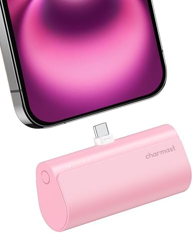 Ultra-Compact 5000 m Ah Power Bank for i Phone 16/15 & Samsung Galaxy S24 – 20 W PD Fast Charging Mini Charger for On-the-Go Efficiency, Pocket-Sized Battery Pack with USB-C Connectivity for Rapid Recharges and Enhanced Compatibility – Perfect for Travel and Everyday Use