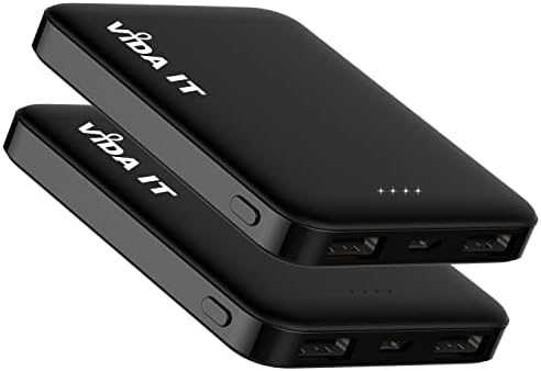 Ultra Compact 2-Pack Power Bank for Heated Apparel – 5000 m Ah Portable Charger with Dual USB Output for Vests, Jackets, and Socks – Lightweight, Rapid Charging for i Phone, Samsung, and Android Devices – Essential Outdoor Power Solution