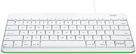 Logitech Lightning Connector Wired Keyboard for i Pad – Sleek White Design for Ultimate Productivity and Comfort, Spill-Resistant Durability, Instant Plug-and-Play Compatibility, Perfect i Pad Accessory for Professionals and Creators