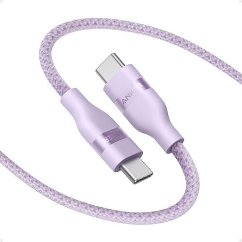 Elevate Your Charging with the Anker Nano 240 W USB-C Cable – 6-Foot Flexible Braided Cord for i Phone 16 & Mac Book Pro – Fast Power Delivery, Multi-Color Durability, and High-Speed Data Transfer – Eco-Friendly Tangle-Free Solution for All USB-C Devices