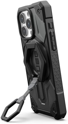 URBAN ARMOR GEAR UAG Magnetic Phone Ring Stand | Sleek Black Design for i Phone 16/15 & Galaxy S25/S24 | Mag Safe-Compatible 360° Adjustable Kickstand | Enhanced Security with Removable Metal Grip | Ultimate Convenience for Hands-Free Use and Stylish Protection