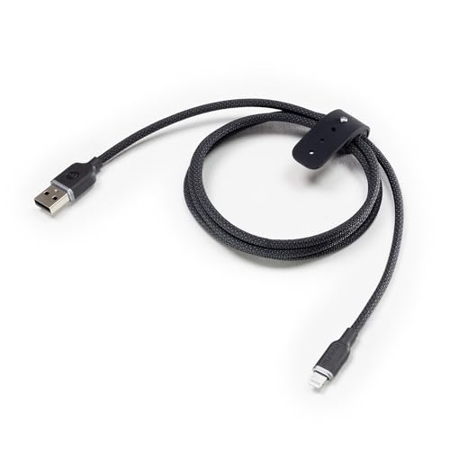 mophie Charge Stream 6 ft USB-A to Lightning Silicone Cable – Advanced Braided Design with Enduraflex™ for Ultimate Durability, Rapid 12 W Power Delivery, and Universal Device Compatibility for Seamless Charging Experience