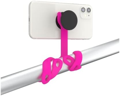 Universal Hot Pink Flexible Phone Mount & Stand – Versatile Tripod for All Devices – Ultimate Content Creation Companion with Bendable Silicone Arms – Perfect for Video Calls, Cooking, Gym Workouts & Adventures – Effortlessly Secure Your Phone or Tablet at Any Angle – Compatible with Pop Sockets Grips & Slides – Compact Design for Easy Transport and Storage