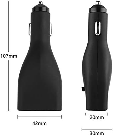 High-Speed 42 W Surface Car Charger for Microsoft Surface Devices – Dual Output Power Supply with USB Quick Charge for Pro 3, 4, 5, 6, Surface Laptop & Go – 5 Ft Cord for Ultimate Compatibility and Convenience