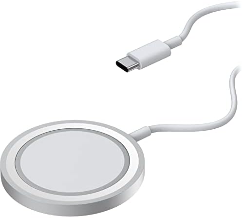 Otter Box Mag Safe Wireless Charging Pad – White – High-Speed 15 W Fast Charging, Qi-Compatible Design, Non-Slip Surface for Secure Power Delivery, Ideal for i Phone Accessories and Modern Tech Setups