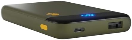 Skullcandy Stash Mini 5000 m Ah Portable Charger – Ultra-Lightweight Power Bank with 12 W USB A & USB C Ports, Bonus Dual Charging Cable, Stylish Moss Finish – Perfect for Travel, Outdoor Adventures, and Daily Use