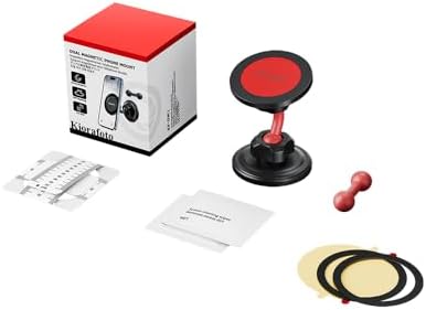 Magnetic Gym Phone Holder for Mag Safe – Ultimate Hands-Free Workout Accessory with Dual Ball Head for Optimal Viewing – Securely Supports i Phone 12 to 16 Pro Max & All Smartphones – Elevate Your Fitness Routine with Seamless Connectivity and Stability