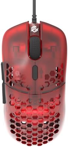 Gwolves Hati HTS Ultralight Honeycomb Wired Gaming Mouse – 48 g Precision with 16,000 DPI Sensor, Low Latency, Anti-Interference, 6 Customizable Buttons, On-Board Memory for PC/Mac/Laptop – Stardust Golden Small Edition for Maximum Speed and Comfort