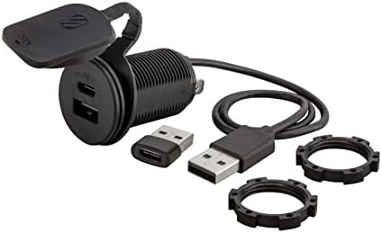 Scosche Power Volt 27 W USB PD 3.0 Type-C Car Charger for Apple Car Play & Android Auto – Ultra-Fast Charging with USB-A to USB-C Adapter for Cars, Trucks & Motorcycles – Compact, Versatile Power Solution for All Devices
