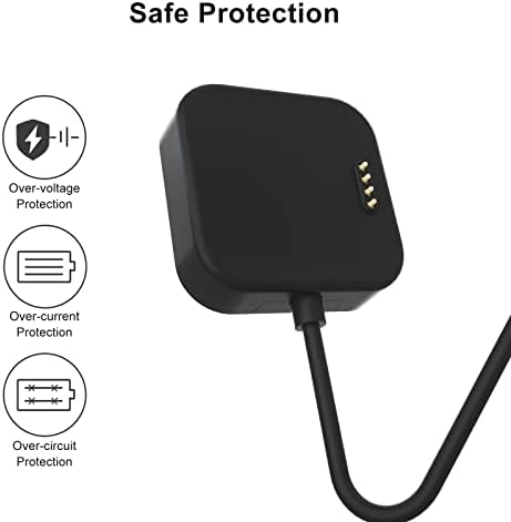 Black Pro 2-Pack USB Charging Cables for T-Mobile Sync UP Kids Watch – 3.3 FT Fast Charge Solution (Black and White) for Ultimate Versatility and Reliability