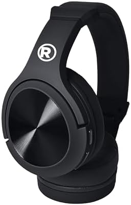 Experience Unmatched Sound Quality with Radio Shack Bluetooth 5.0 Over-Ear Headphones – 7-Hour Playback, Ergonomic Cushioned Comfort, and Durable 300 m Ah Battery in Stylish Black/Red for Ultimate Wireless Freedom and Uninterrupted Listening