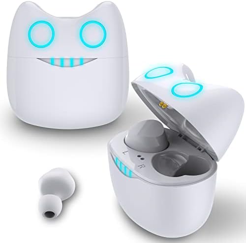 Charming Bluetooth Earbuds for Kids – Waterproof Noise-Cancelling In-Ear Headphones with Adorable Pig and Cat Designs – Comfortable Stereo Sound Perfect for Young Music Lovers and Learning – Durable, Easy-to-Clean Wireless Headset with Broad Device Compatibility – Engage Your Child’s Audio Experience with Fun and Functionality