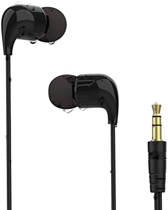 Sleek Black IPX8 Waterproof Earbuds – 15-Inch Tangle-Free Cord for Swimming, Snorkeling & Showering – Superior Comfort & Crystal Clear Sound Quality Underwater Headphones with 3.5 mm Jack for Aquatic Enthusiasts