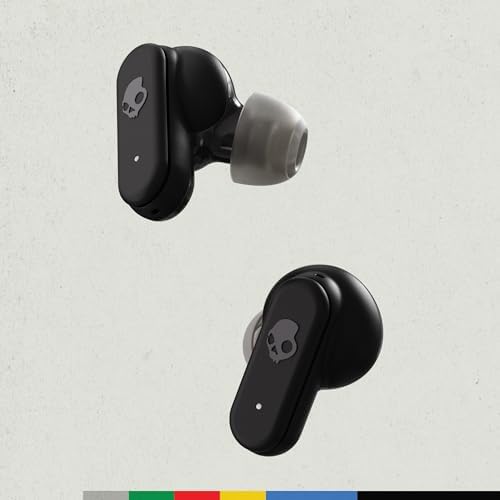 Skullcandy Dime Evo Wireless Earbuds – Premium Bluetooth Headphones with 36-Hour Battery, Noise Isolation for Superior Sound Quality, Hands-Free Microphone & Compact Clip Case – Ideal for i Phone & Android Users – Bone Color