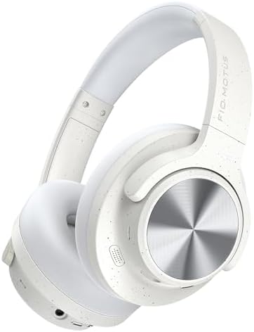 Elevate Your Sound Experience with FIO MOTUS Bluetooth Over-Ear Headphones – Unmatched 130-Hour Battery Life, Advanced Noise Cancellation, Custom EQ for Personalized Deep Bass, and High-Resolution Audio Quality – Perfect for Travelers and Home Office Users Seeking Comfort and Effortless Wireless Connectivity