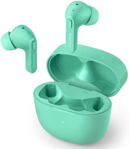 Revolutionize Your Audio Experience with PHILIPS True Wireless Earbuds – Advanced Bluetooth 5.3 Headphones Featuring 13 mm Drivers and AI Mic for Crystal-Clear Calls, IPX4 Waterproof Design for Active Lifestyles, 15 Hours of Playtime, Ultimate Compatibility with i Phone, Android & All Bluetooth Devices in Sleek White Finish