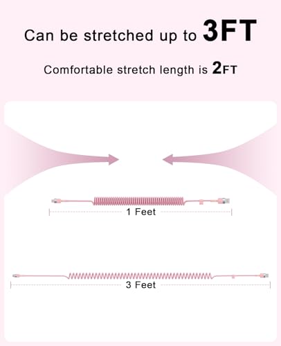 Ultimate Coiled USB A to USB C Cable for i Phone 15/16 Pro Max & Android Devices – Superior High-Speed Data Transfer & Robust Design for Seamless Apple Car Play & Android Auto Integration – Essential for Stress-Free Road Trips & Daily Drives
