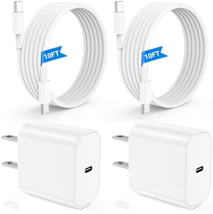High-Speed i Phone 16/15 Fast Charger with 10 ft USB-C to C Cable – Compact Power Adapter for Seamless Charging of i Pad & Apple Devices – Versatile Charging Solution for Home, Office & Travel – Enhanced Durability & Compatibility for i Phone 16 Pro Max, i Pad Air, and More