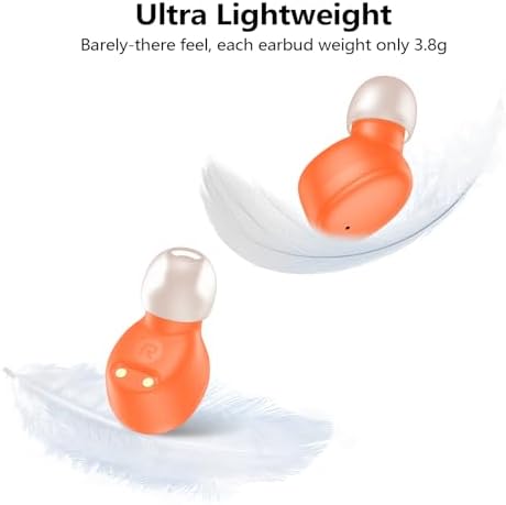 Kurdene Bluetooth 5.3 Wireless Earbuds – Featherweight Sports Earphones Delivering Rich Deep Bass and Crystal-Clear Call Clarity – Chic Light Blue In-Ear Headphones for Ultimate Comfort During Workouts and Daily Activities
