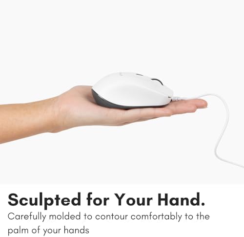 Effortlessly Enhance Your Workflow with the Macally USB-C Wired Mouse – Ergonomic Design, Adjustable DPI for Ultimate Precision, and Quiet Clicks for Distraction-Free Productivity – Perfect for Mac Book, i Mac, Windows PCs, and Laptops – Experience Seamless Compatibility and Unmatched Comfort Today!