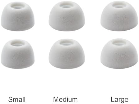 Klowcok Premium Memory Foam Eartips for Soundcore True Wireless Earbuds – Ultimate Comfort and Noise Isolation (3 Pairs, S/M/L, White/Gray) – Perfect Fit for P20 i, P30 i, Life P3 i, Life P2 Mini, A20 i Models – Enhance Your Listening Experience with Secure, Customizable Ear Tips