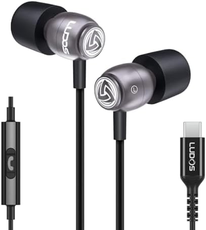 LUDOS Clamor Wired Earbuds – Premium Noise-Isolating In-Ear Headphones with Memory Foam Tips, Built-in Microphone, 5-Year Warranty – Perfect for i Phone and Samsung Users, Ideal for Students and Small Ears in Stylish Pink – Ultimate Sound Quality and Comfort for Everyday Use