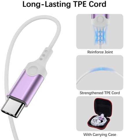 COOYA USB C Wired Earbuds – Premium Noise-Isolating In-Ear Headphones with Magnetic Comfort Design for Exceptional Sound Quality – Perfect Compatibility with i Phone 16 Pro Max, i Pad 10, Samsung S25 Ultra, and More – Ideal for Audiophiles Seeking Unmatched Audio Experience and Hands-Free Functionality