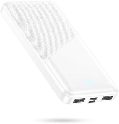 Feeke 15,000 m Ah Dual USB Portable Charger – High-Speed Power Bank with 5 V/3.1 A Output for Rapid Device Charging – Ideal for Smartphones, Tablets, and USB Gadgets – Sleek Black Design for Effortless Portability and Enhanced Device Compatibility